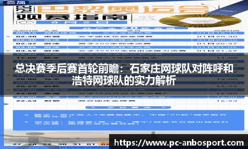总决赛季后赛首轮前瞻：石家庄网球队对阵呼和浩特网球队的实力解析